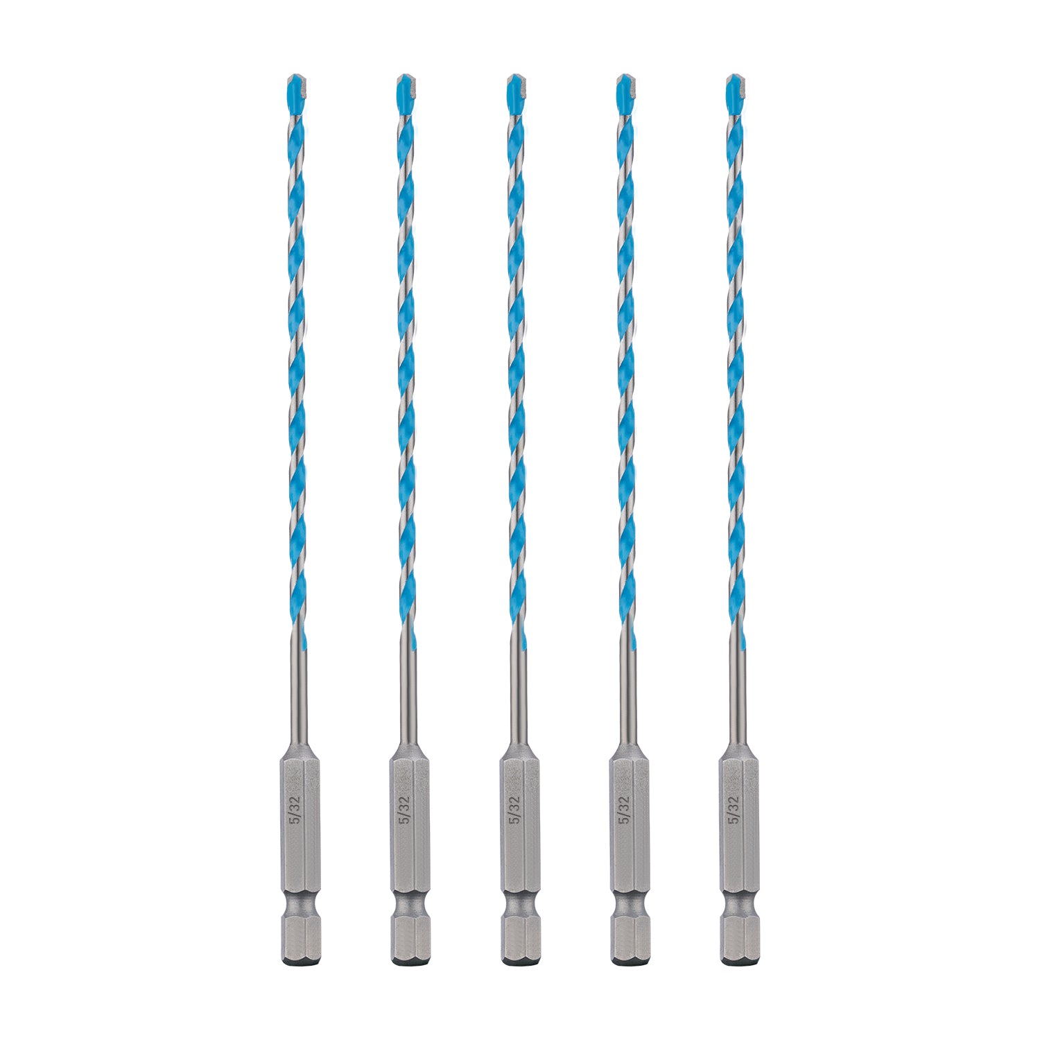 Carbide Tipped Masonry Hammer Drill Bit Sets with Shockproof Hex Shank